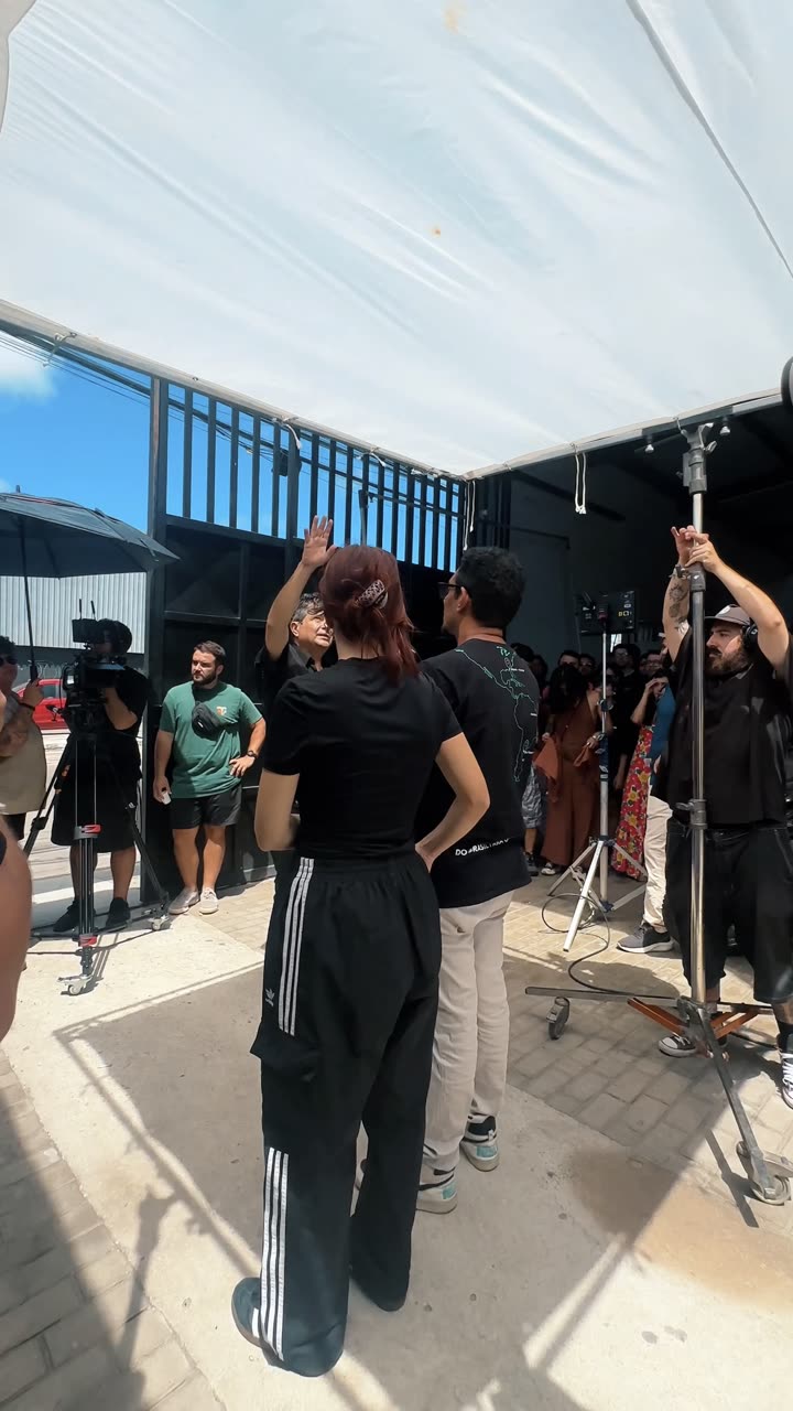 Bastidores do set da aula de iluminação natural com Alziro Barbosa.